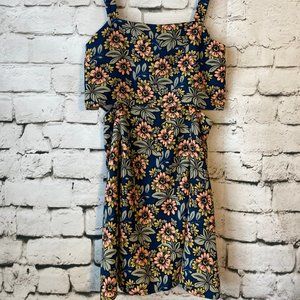 TOPSHOP floral cutout dress sz 4